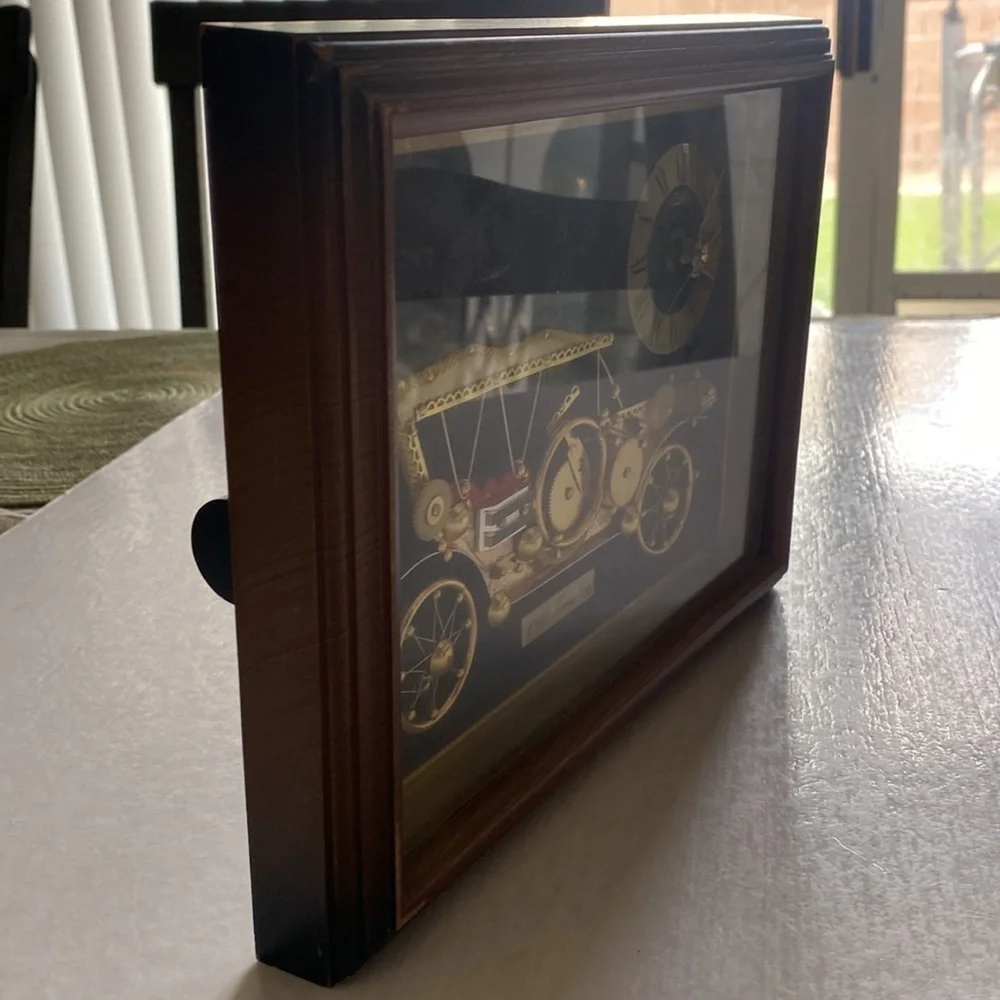 1910Vintage Touring Car Decor with Clock. Made in Japan